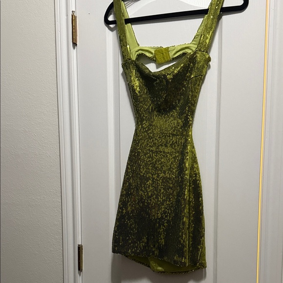 Meshki Dresses & Skirts - Meshki Lime Sequin Mini Dress